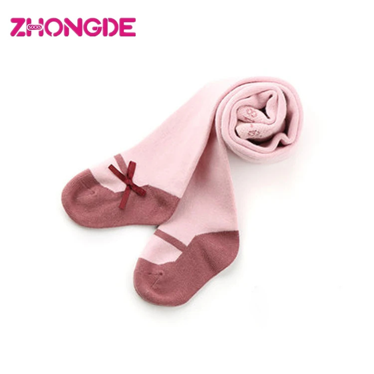 Custom cotton korean tube jacquard tights for girl