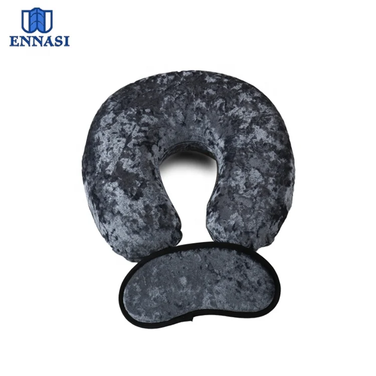 Camping Airplane Memory Foam Travel Pillow Eye Sleep Mask U Shape Travel Kit Neck Support Pillow