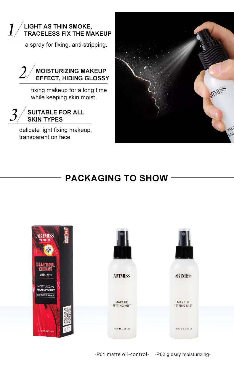 Make up Primer Matt Long Lasting Waterproof Makeup Fixer Setting Spray For OEM Manufacturer Private Label Custom