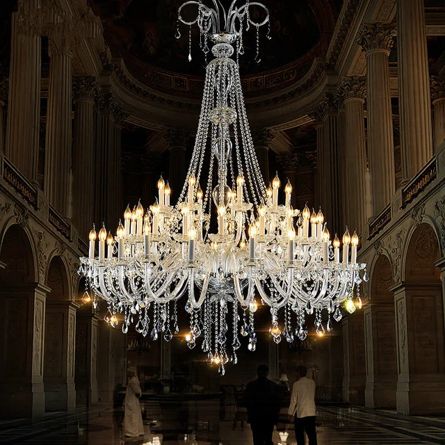 Modern hotel crystal large commercial chandeliers