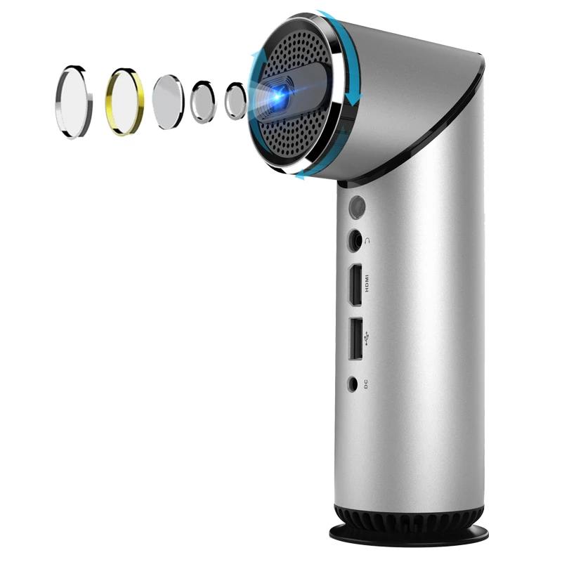 
Manufacturer Kixin 90 rotating degree full HD portable DLP wireless phone projector home theater pocket mini beamer 