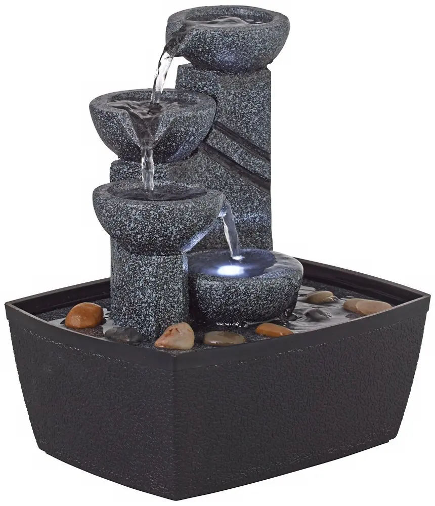 Hot Sale Garden Indoor Decor indoor LED light Desktop Water Fountain