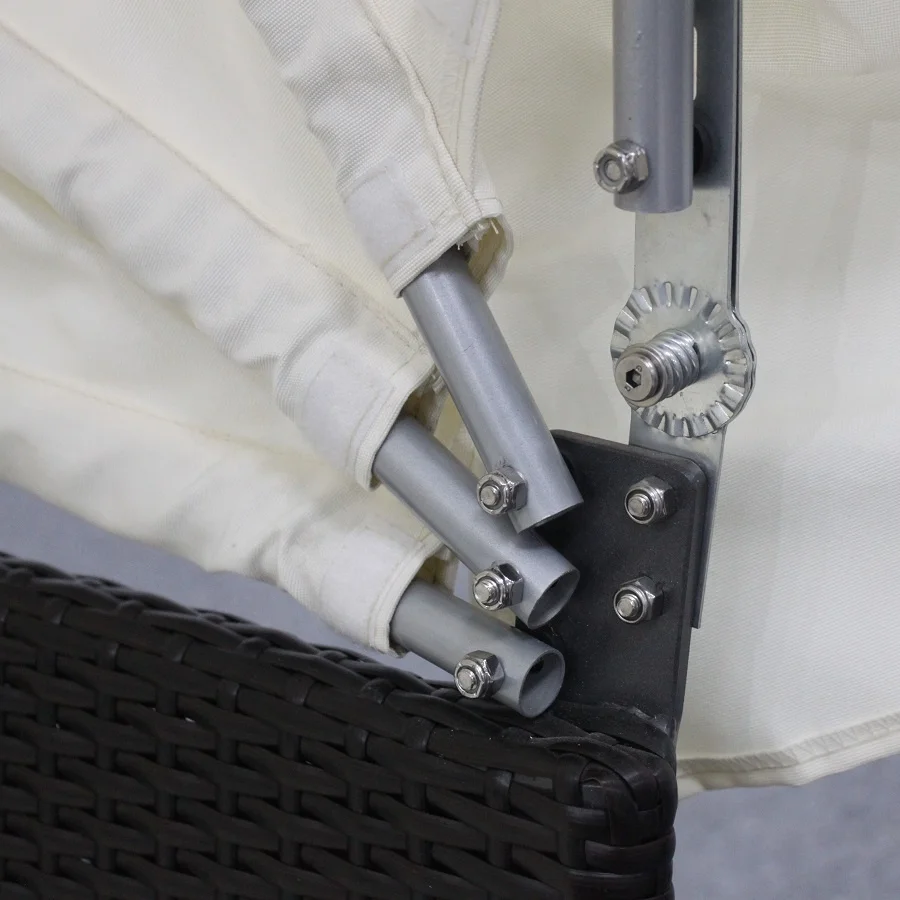 
wicker outdoor rattan round canopy daybed/ sunbed / sun lounger pool furniture 