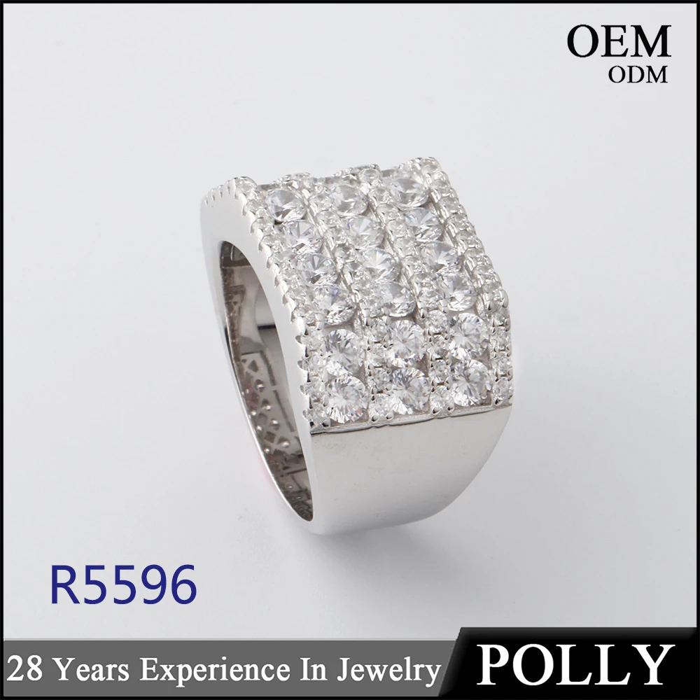 
American style men ring hip hop rings 925 sterling silver jewelry men 