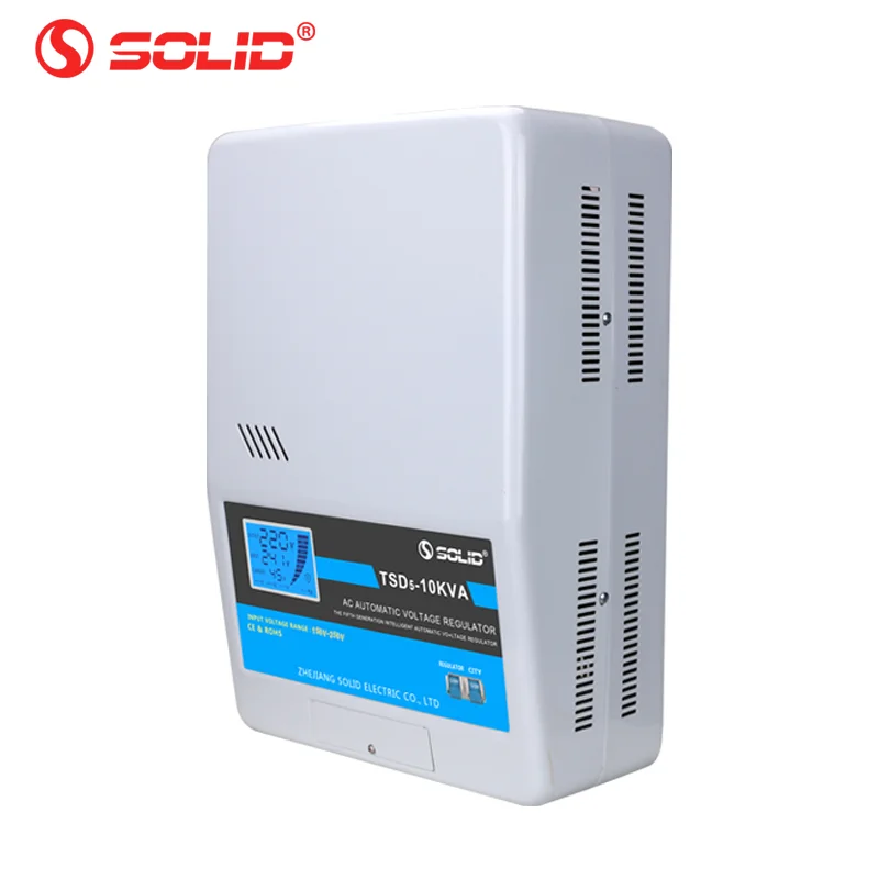 Home Wall Mounted Servo Type Single Phase AC 5KVA 5000W Automatic Voltage Regulator Stabilizer 5000VA 5000VA