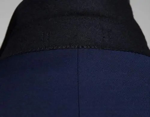 Hot sale 50% wool navy blue natch lapel business men jackets with pants