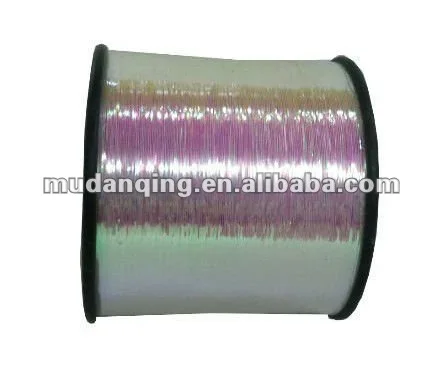 Flat yarn,metalik film, rainbow pearl lurex yarn,metalic yarn, metallic film,knitting yarn
