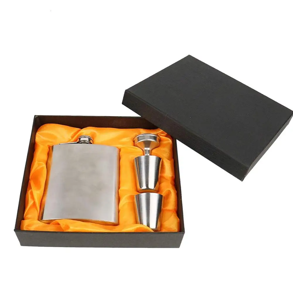 8 Oz 100% Stainless Steel Hip Flask Set With.Bonus