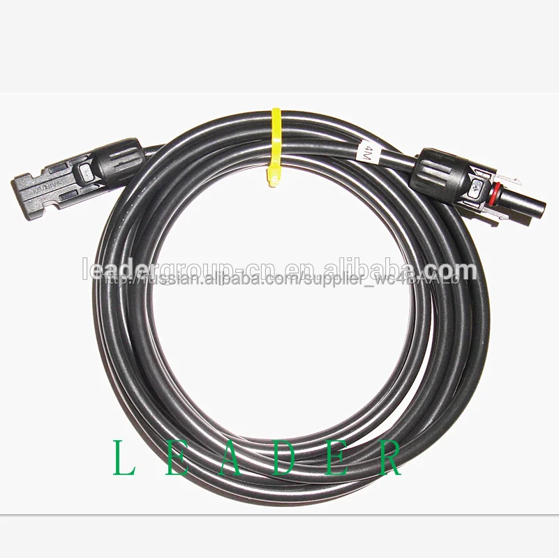 Быстрая доставка 1 метра ( 3.28 футов ) кабель для солнечных батарей 4mm2 ( 12AWG ) с MC4 разъемы