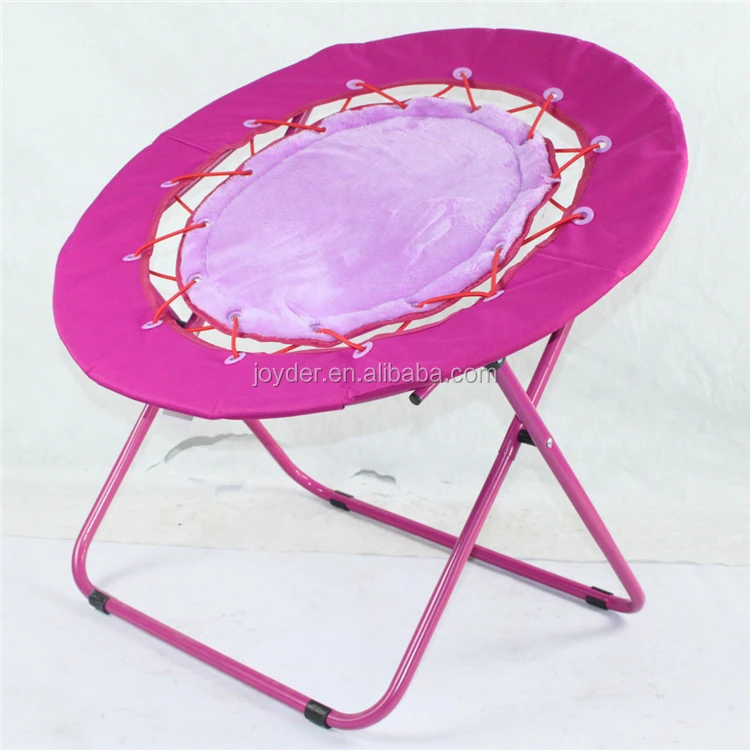 Folding Round Elastic Bungee Chair Picnic Camping Beach Kids Fishing Chair Metal Outdoor Furniture Aluminum Opp Bag