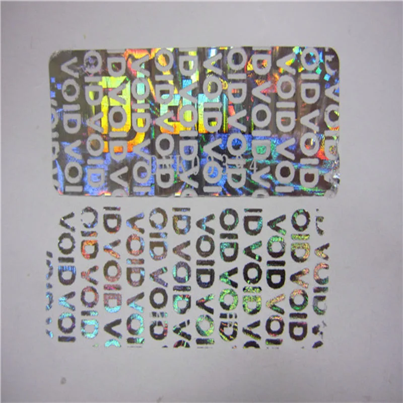 Custom 3d Synthetic Paper Holographic Product Packaging Warranty VOID Sticker 3D Hologram OEM VOID Label Adhesive Sticker Accept
