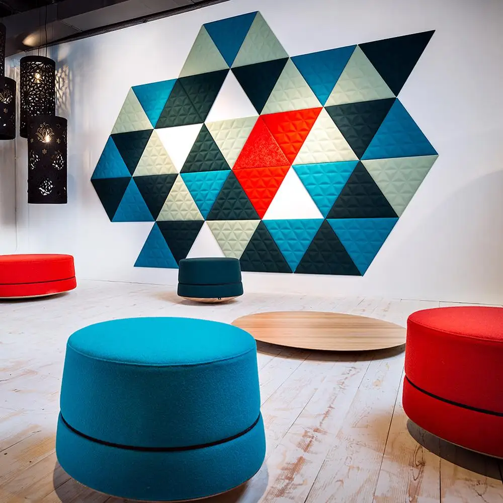 polyester fiber acoustic panel in sheet for music studio