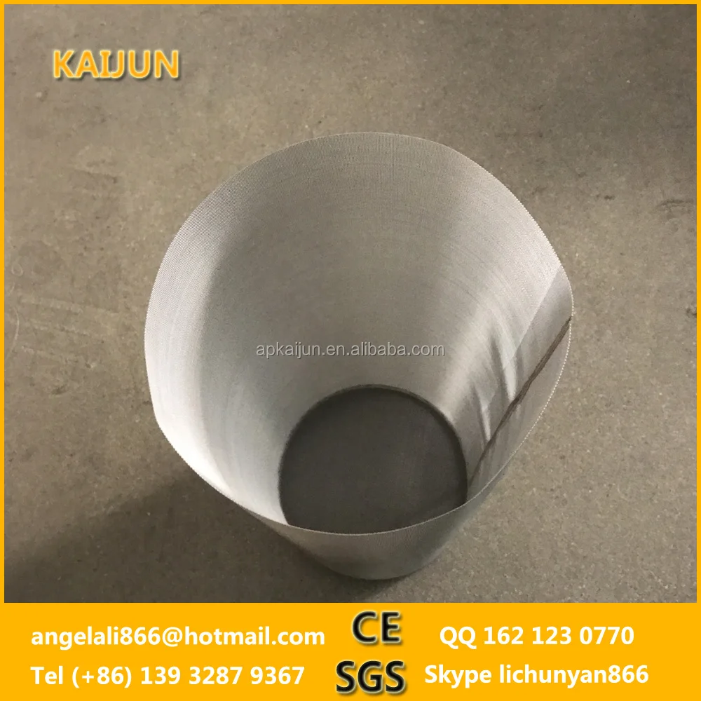 
100 mesh weave stainless steel wire mesh cylinder coffee filter cartridge 