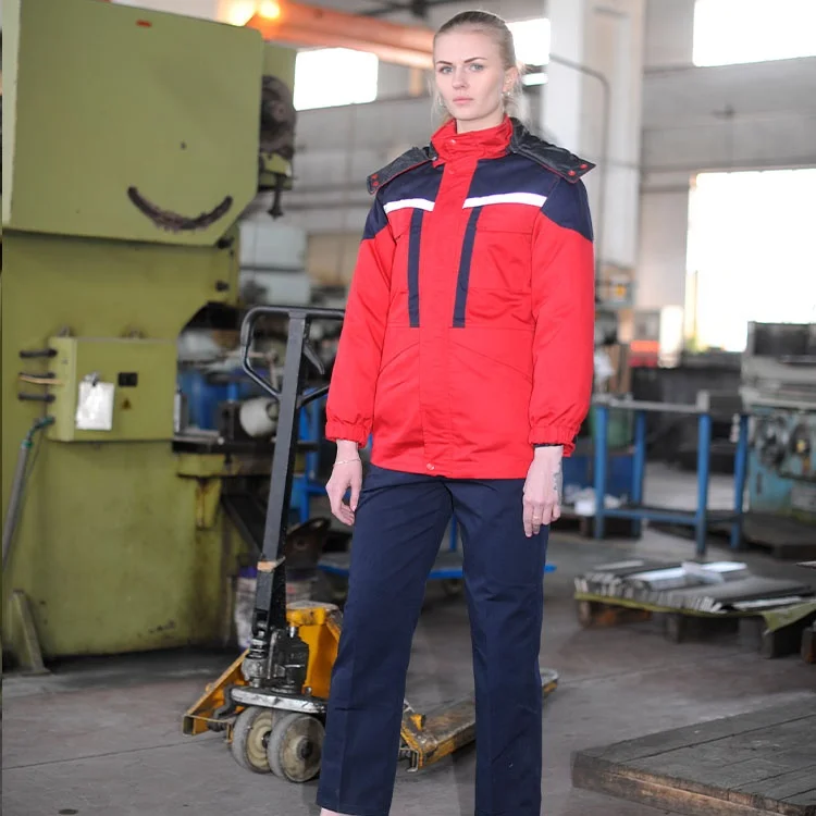 Wholesale breathable polyester cotton overalls work shirt work jacket winter outdoor work clothes