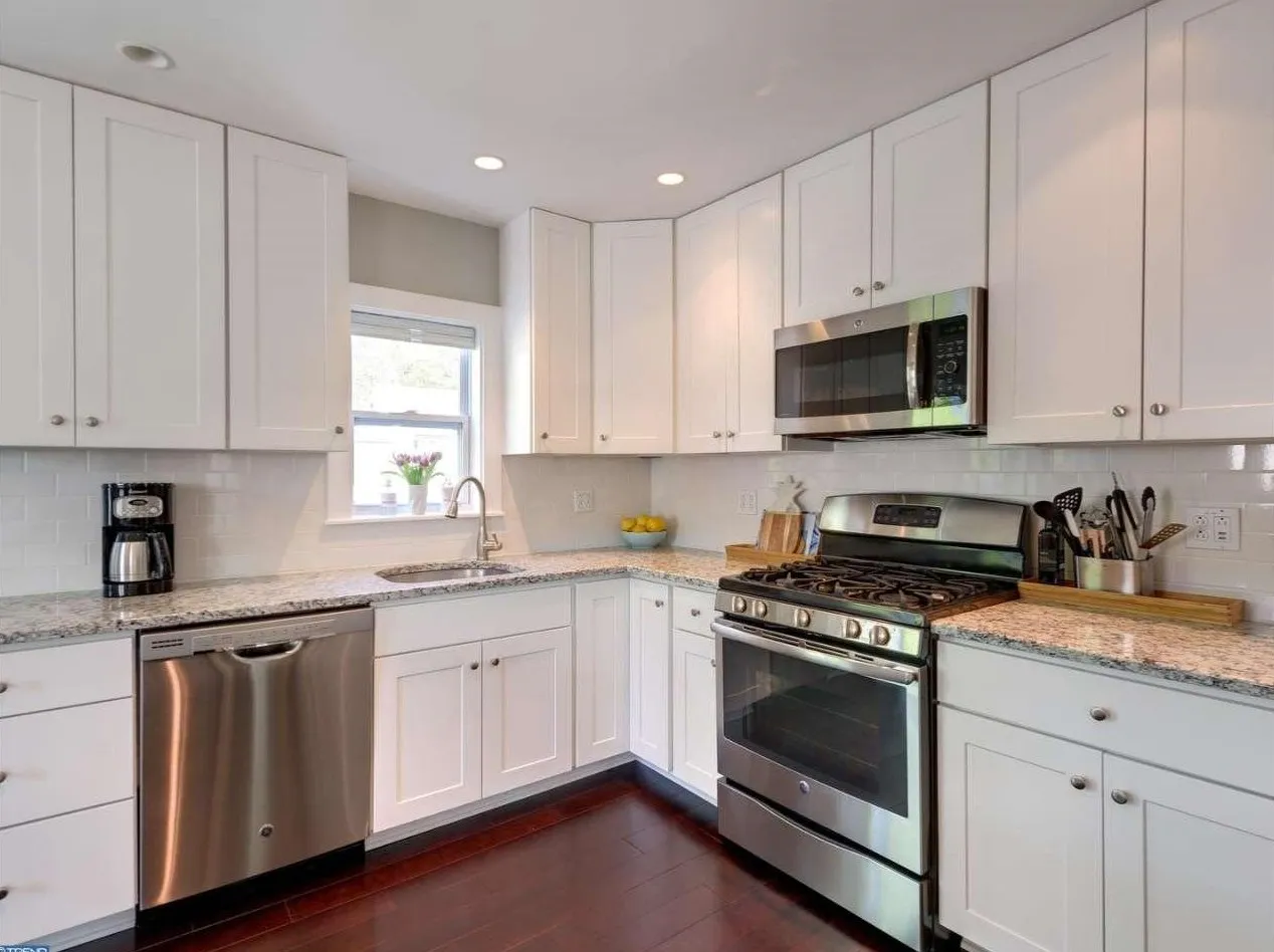 American style RTA cabinetry white shaker door wood kitchen cabinets in USA