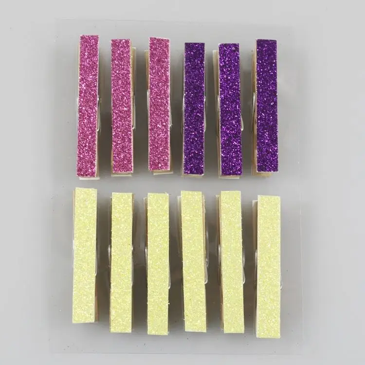 Custom printed wooden small  pegs clothes pin