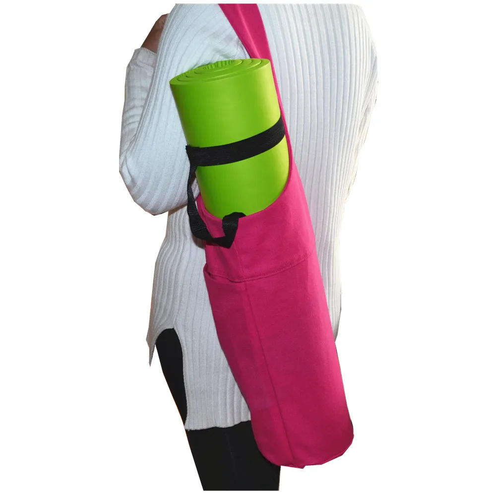 
Hot Selling Wholesale Eco Friendly 12An-Canvas Yoga Mat Sling Carry Bag Yoga Mat with Shoulder Bag 