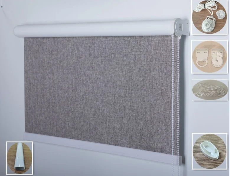 Horizontal roll up blinds paper fabric