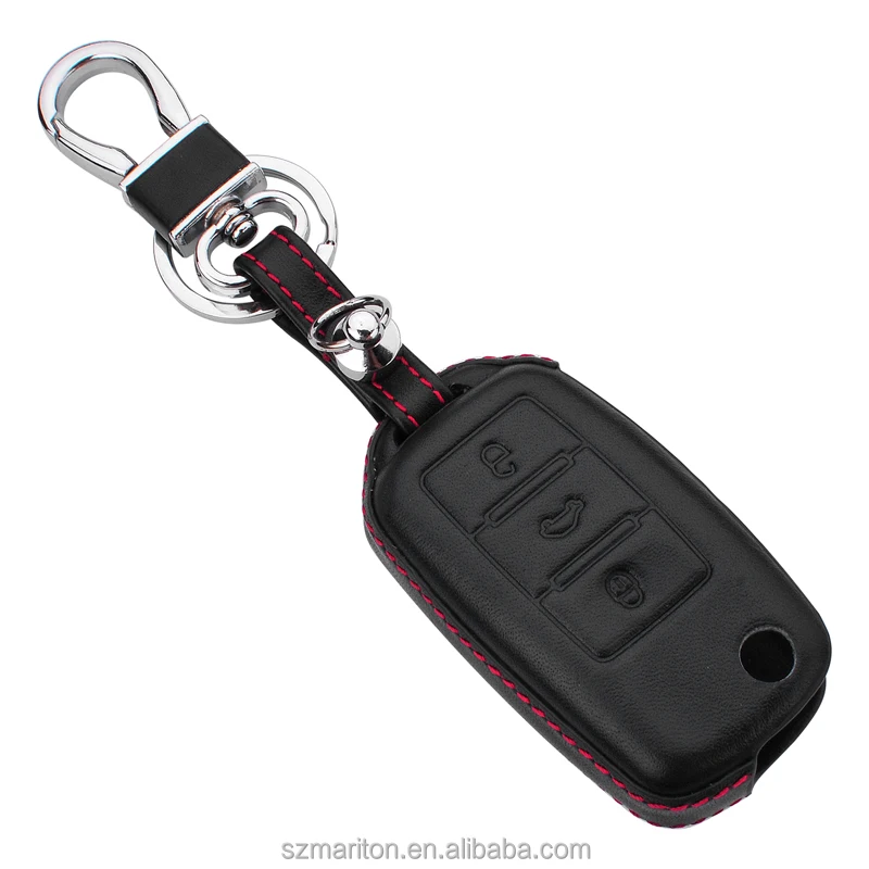 car key case for VW Polo ,4D Genuine leather New stylish car key case customize OEM