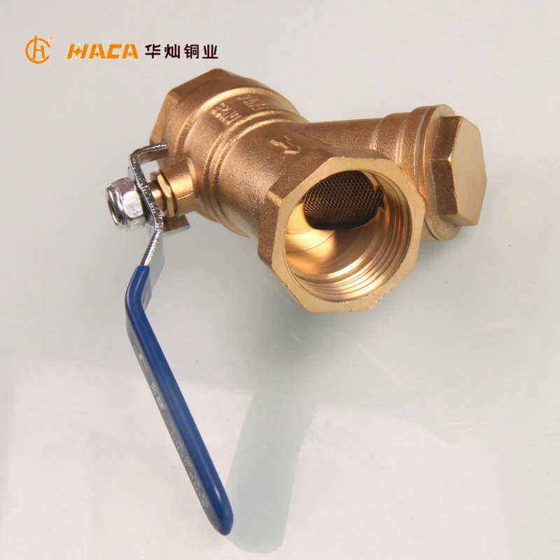 high quality DN 20 DN25brass y strainer filter ball valve