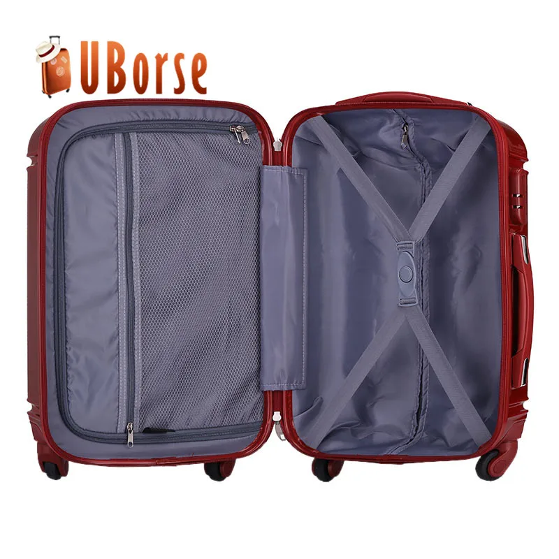 
Vintage style 4 piece abs trolley suitcase luggage, hard case plastic suitcase 