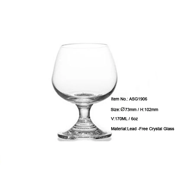 
ASG1906_Dinner cognac/brandy glass drinkware set the hot selling mini brandy/cognac snifter glass 