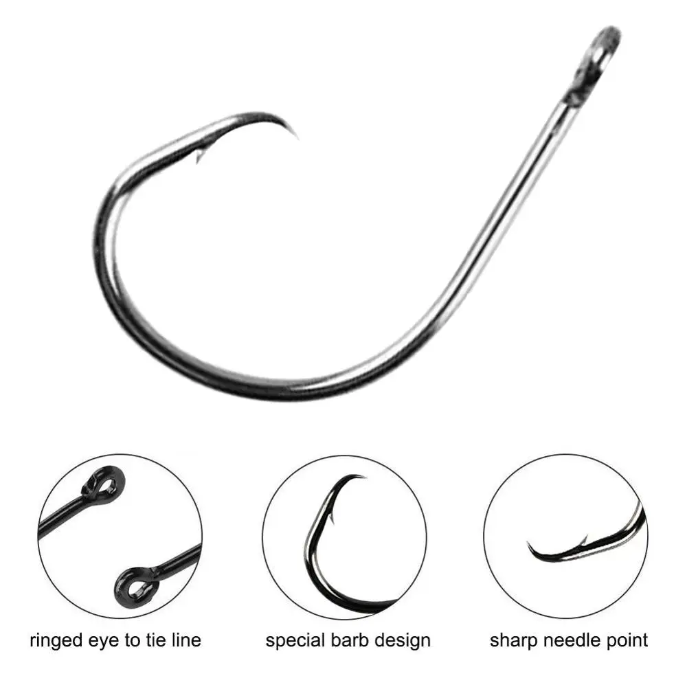 39951 100pcs/bag Demon Circle Ultra Point Extreme Sharpness Short Shank For Heavier Lure Strong Freshwater fishing Hooks