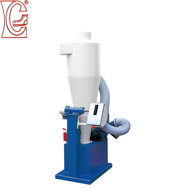 
shoe sole forming or trimming machine with blue and white 