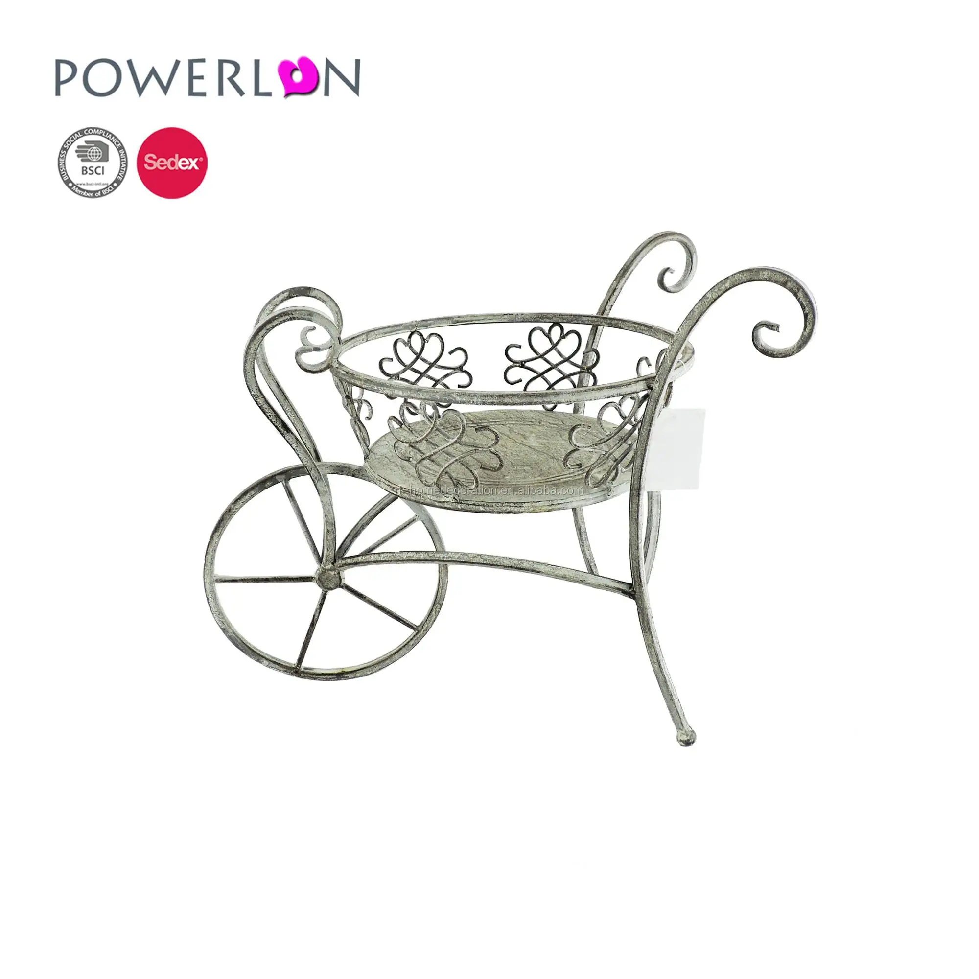 
Iron Bicycle Plant Stand Vintage Metal wheelbarrow Nostalgic Patio Furniture Garden Planter For patio garden 