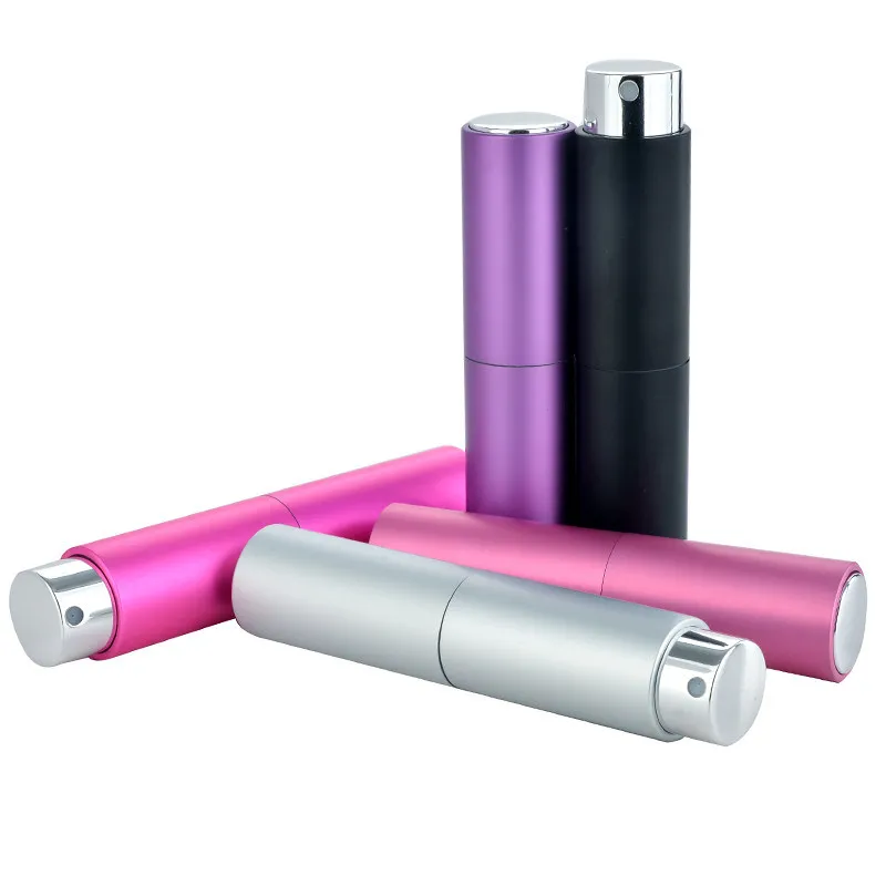 Pen Design easy fill pocket size travel aluminum 5ml 10ml 15ml Twist Pocket Atomizer Refillable Perfume Spray Bottle