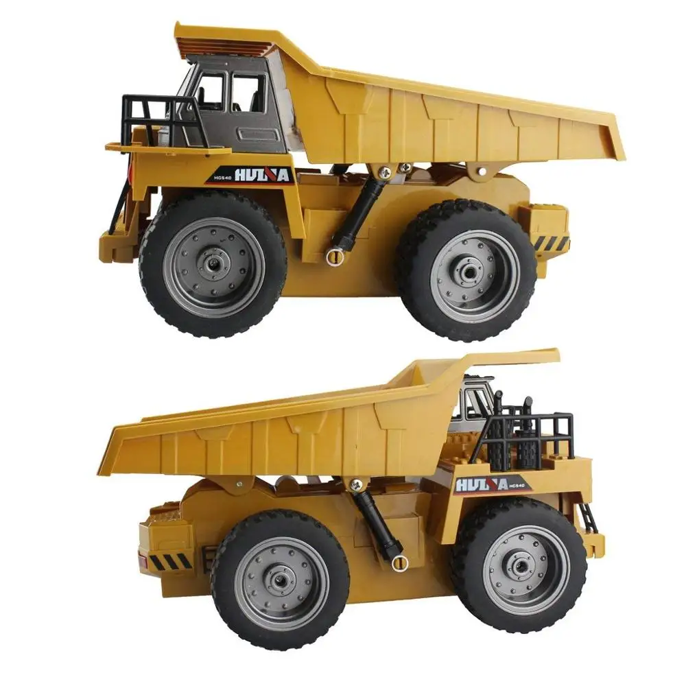 6 Channel Electric RC Remote Control Full Functional Dump Truck Toy for Kids with Lights and Metal Die-Cast Front