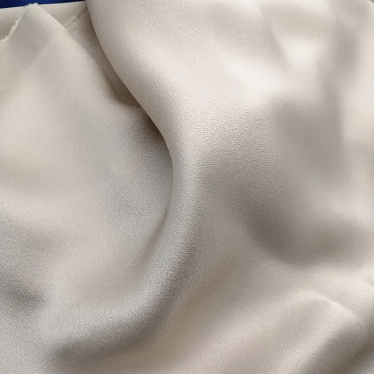custom color women dress silk mikado natural white silk satin 22mm