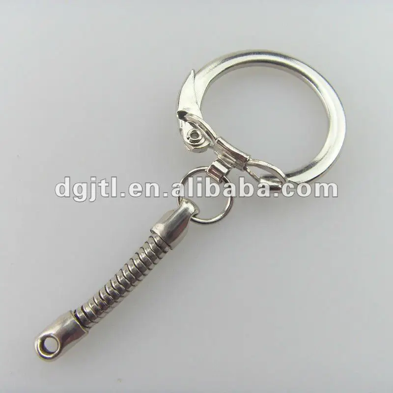 мода металла никель покрытием рычаг боковым брелок с змея цепи