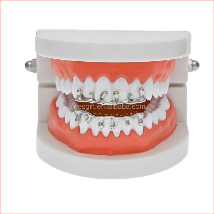 High Quality SILVER Plated Drip Grillz Dripping teeth grillz TG112-S