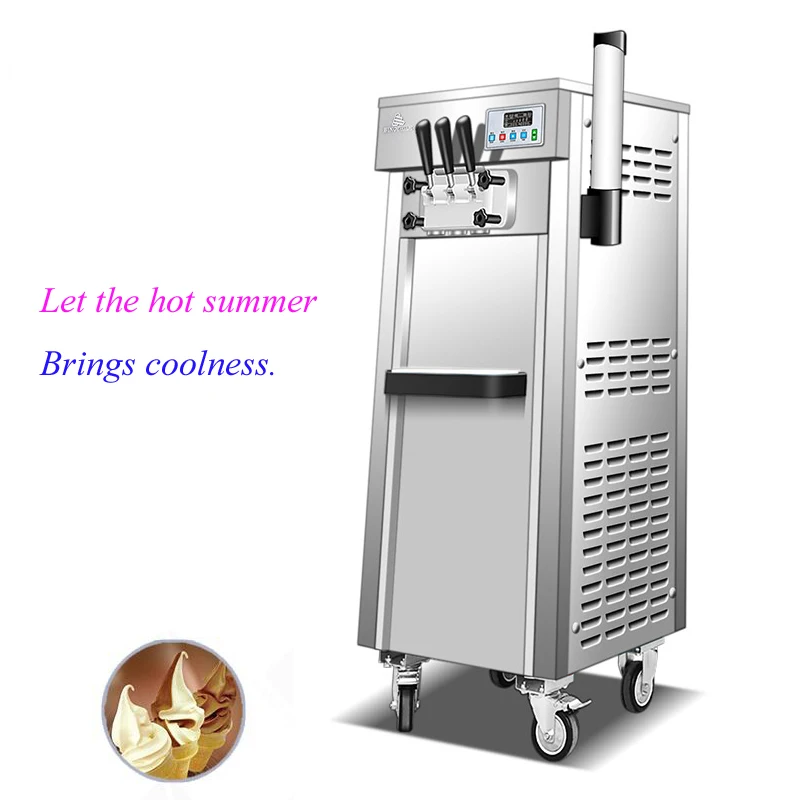 220V 50Hz 3 flavors  ice cream frozen yoghurt machine Soft Serve Ice Cream Machine