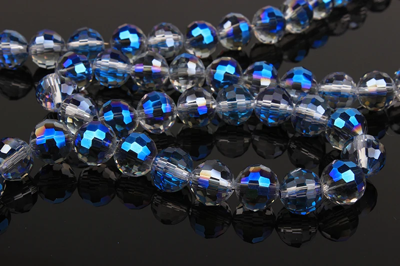 2017 fashion bicolor shiny clear faceted crystal glass bead curtain for decorating