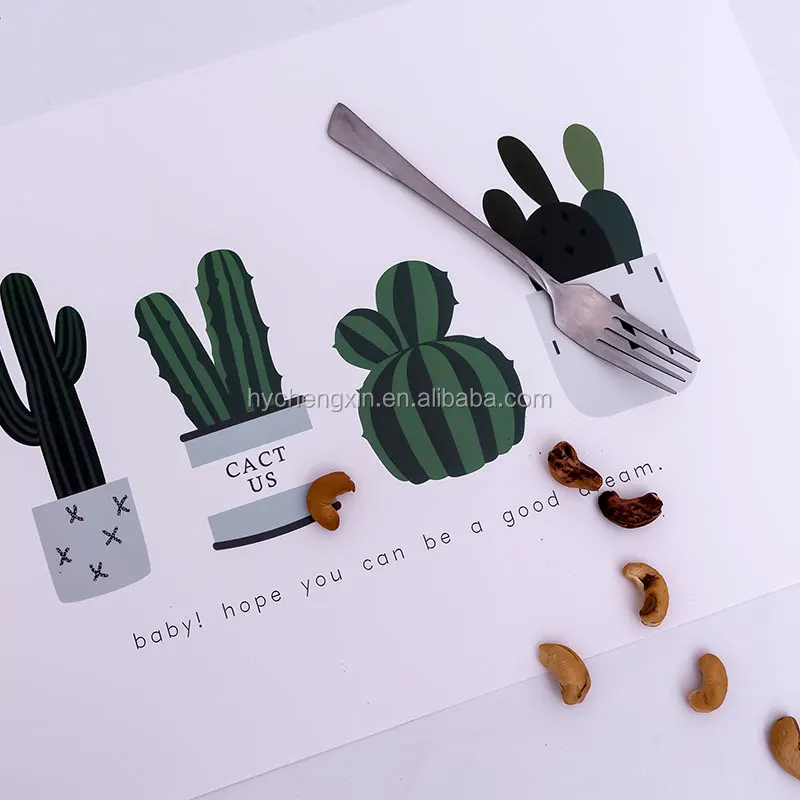 hot sale color printing plastic kitchen marble table mat