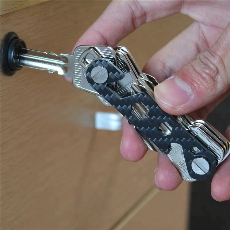 New Design Key FOB Cover Case Best Gift Cool Ultralight  Key Ring Carbon Fiber Smart Key Holder Organizer
