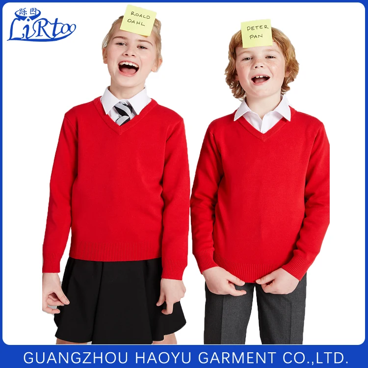 2020 New Style Primary School Uniform Sweater Designs for Boys and Girls