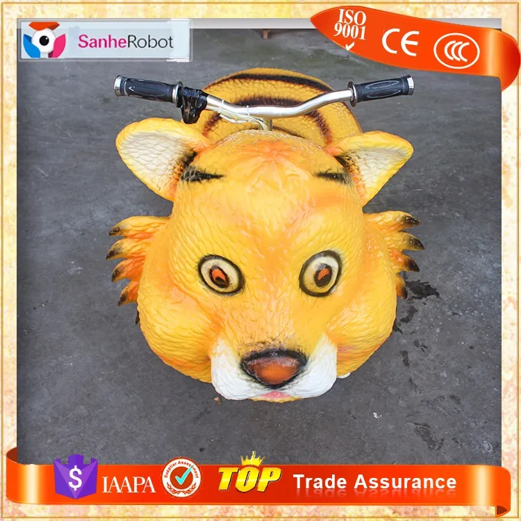 Handmade electric animatronic interactive bull animals kids ride on coin operated car
