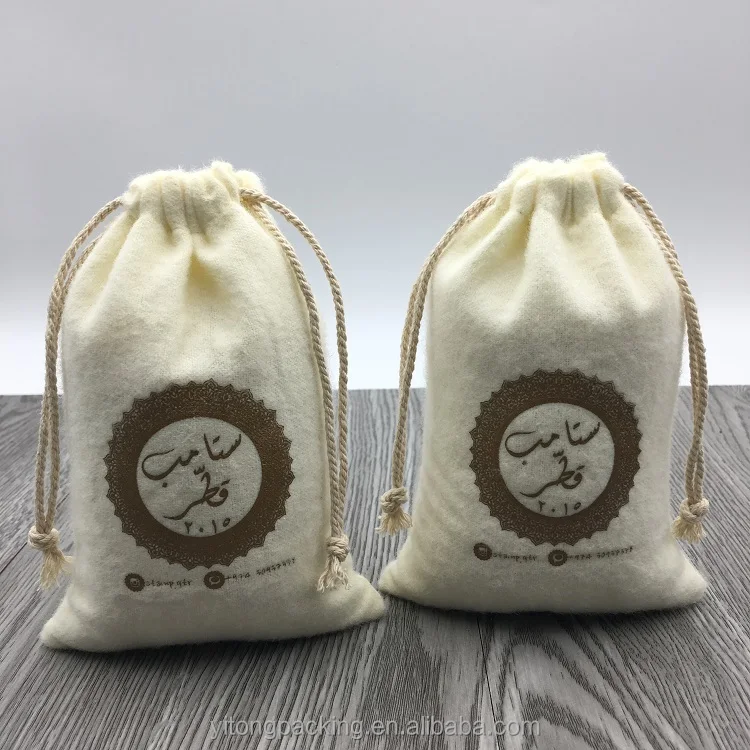 
Custom Soft Brushed Cotton Wedding Favor Gift Packaging Bag 