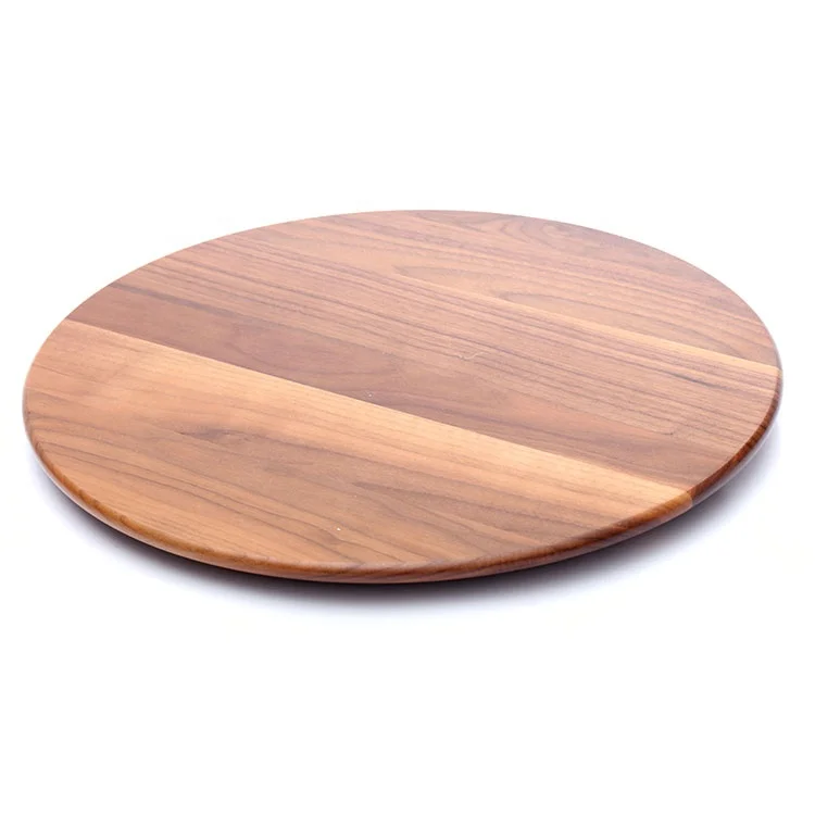 
Environmental Friendly Round Kitchen Dining Table Walnut Wooden Turntable Lazy Susan 