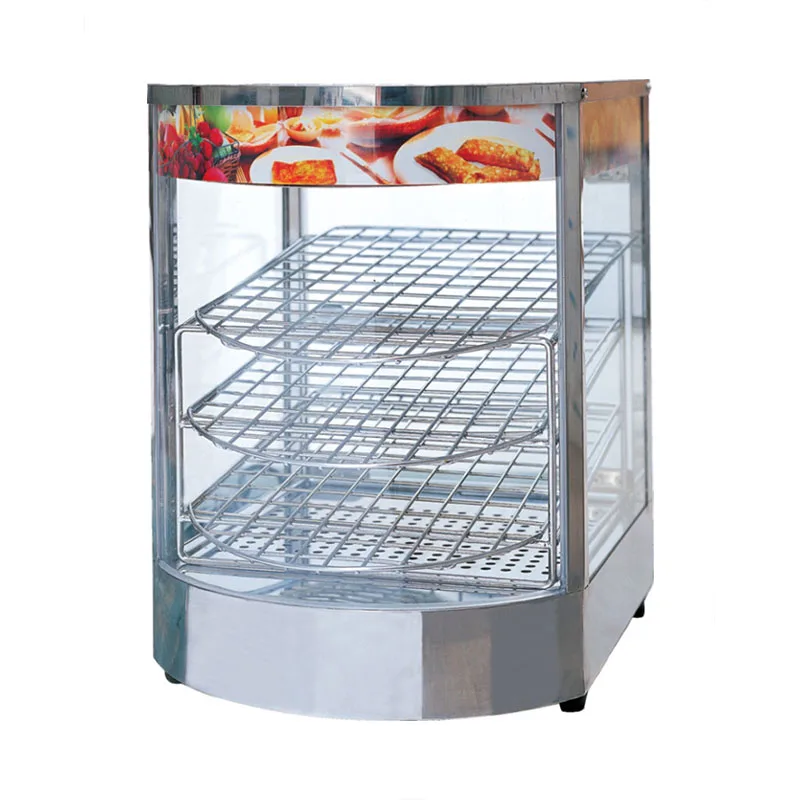 Glass Display Food Warmer Cabinet Putting On Table Top/Food Heater Showcase