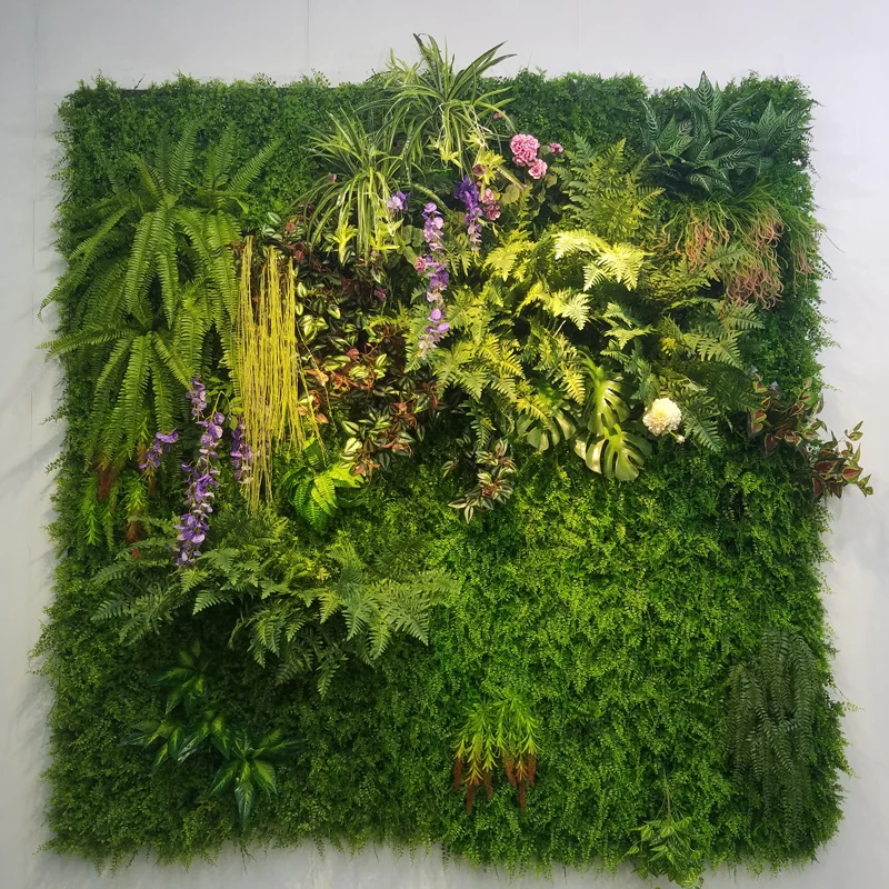 
Wholesale Customized UV Resistance Wisteria Flower Single Plants Vertical Artificial Green Grass Wall Panel for Wedding Backdrop 