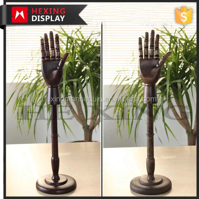 glove jewelry display flexible wood mannequin hand for sale