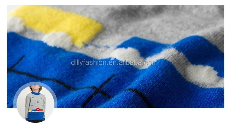 
Hand Knitting Cheap Pullover Kids Cashmere Sweater Knitting Pattern With Car 