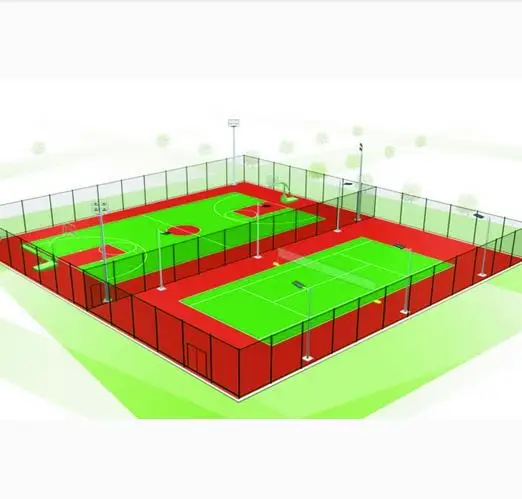 Antislip new type pp  standard sizes rubber outdoor sports court badminton flooring mat
