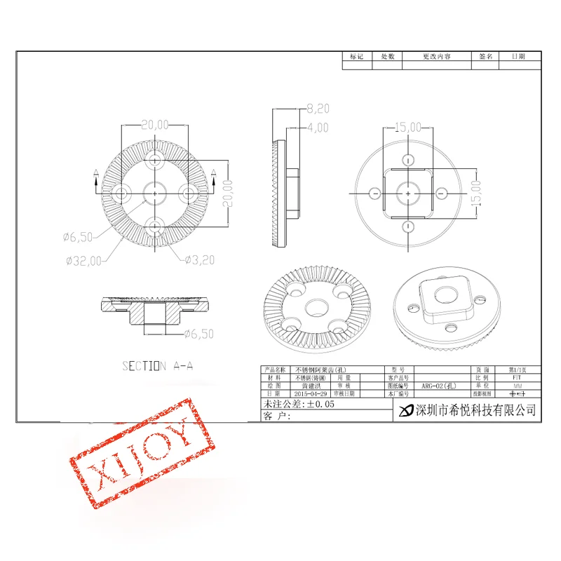 Rosette teeth M6 thread with ARRI standard
