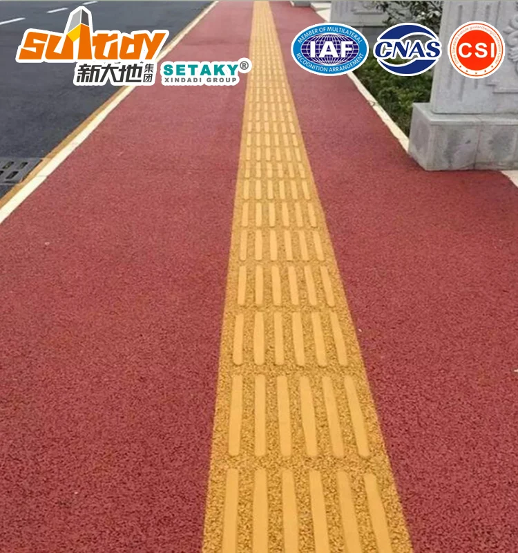 colorful pervious concrete for bikeway