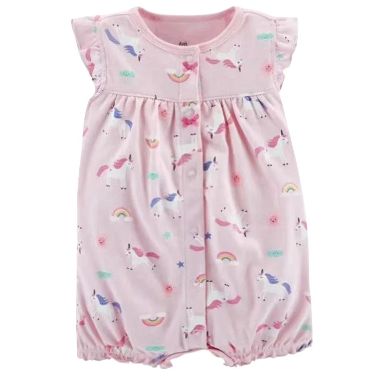 Redkite New Design Short Sleeve Infant Romper Unisex 100% Cotton Baby Jumpsuit Clothes